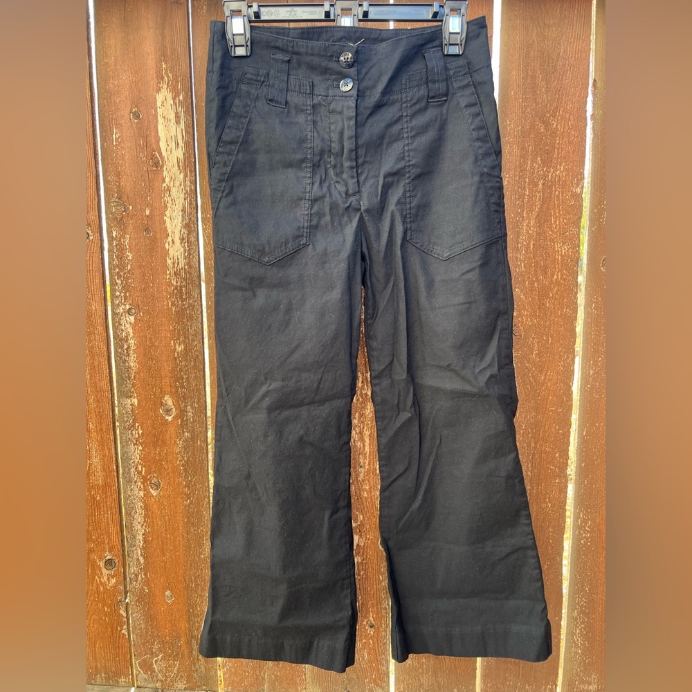 Anthropologie Maeve Black Linen Pants